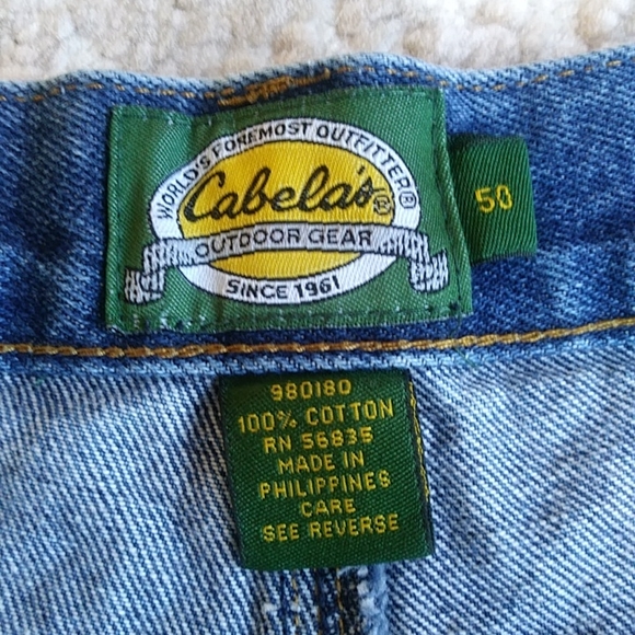 Cabela's Carpenter Cotton Jean Shorts 50 Blue - Picture 5 of 15